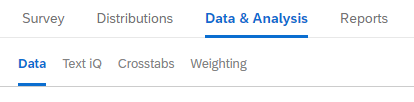 User is selecting the data tab with is within the data & analyses tab.